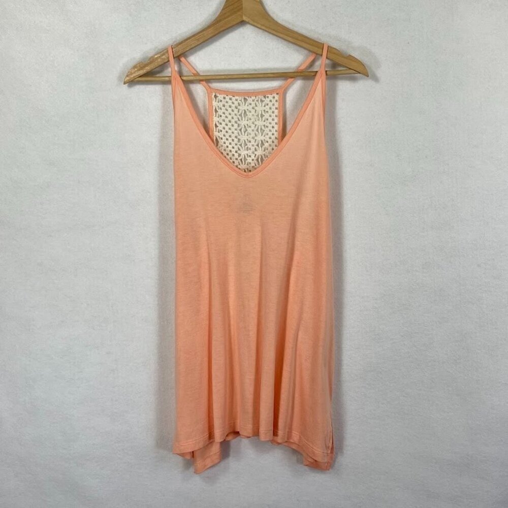 Old Navy Peach Crochet-Back Spaghetti Strap Tank